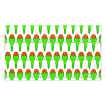 Bird Pattern. Parakeets. Business Card Templates