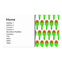 Bird Pattern. Parakeets. Business Card Templates
