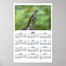 Bird Poster Calendar