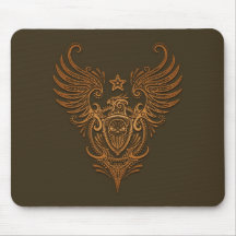 Bird & Shield Sugar Skull (brown) Mousepad
