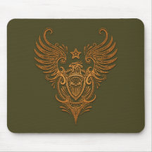 Bird & Shield Sugar Skull (green) Mousepad