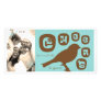 Bird Silhouette Photo Card / Blue & Brown