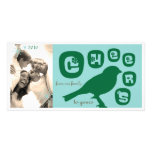 Bird Silhouette Photo Card / Blue & Green