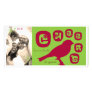 Bird Silhouette Photo Card / Green & Red