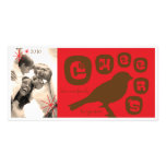 Bird Silhouette Photo Card / Red & Brown