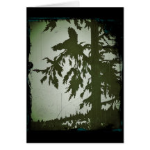 Bird Squawking in a Tree Card