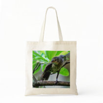 Bird Stretching on Magnolia Tree Canvas Bag