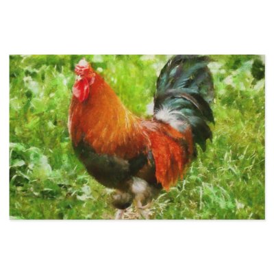 Bird - The Rooster Stationery by suburbanscenes