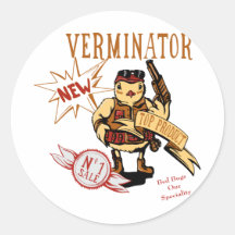 Bird Verminator  ~ Pest Extermination New Gift Round Sticker
