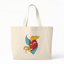 Bird ~ Vintage Forties Tattoo Bird Art Canvas Bags