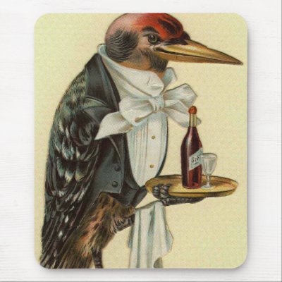 Bird Waiter Mouse Pads by tnmpastperfect