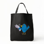 Bird with Raygun - Grocery Tote Canvas Bags