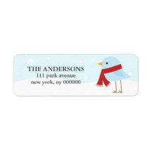 Bird with Scarf Labels