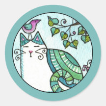 BIRDBRAIN 01 Cat Lover Stickers
