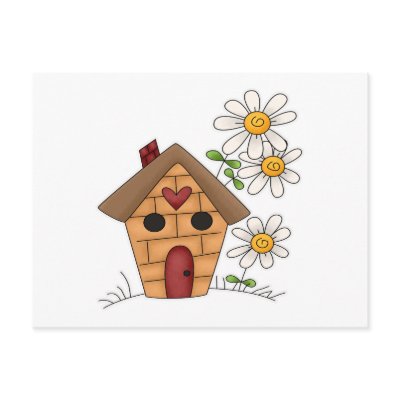 Birdhouse Postcard by robynsnest