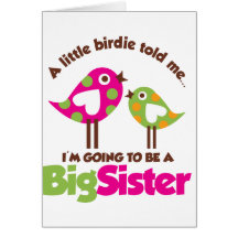 Birdie allant être une grande soeur carte