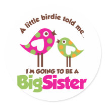 Birdie Going To Be A Big Sister Stickers