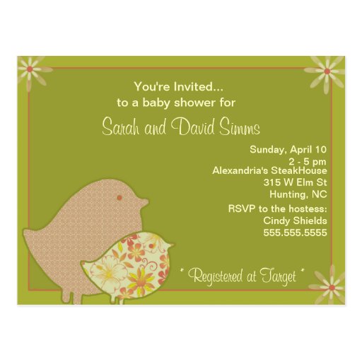 Birdie Invites Post Cards