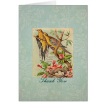 Birdie thank you card