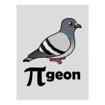 Birdorable PI-geon / Pigeon Pi Post Card