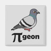 Birdorable PI-geon / Pigeon Pi Refrigerator Magnet