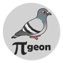 Birdorable PI-geon / Pigeon Pi Round Stickers