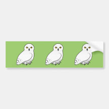 Birdorable Snowy Owl Bumper Sticker