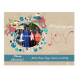 Birds and Bows Christmas Photo Postcard