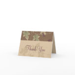 Birds and Leaves Fall Wedding Thank You Card