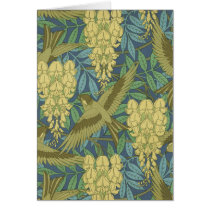 Birds and Wisteria Greeting Cards