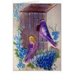 Birds andBird House Birthday Greeting Card