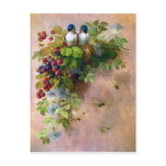 Birds Bees and Berries by deLongpre Postcard