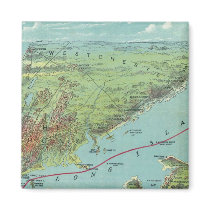 Birds Eye View Map Of New York And Vicinity