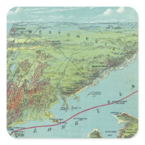 Birds Eye View Map Of New York And Vicinity
