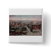 Bird's Eye View of Denver, CO in Early 1900's Pinback Button