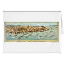 Bird's-eye View of the Fleet in San Francisco Bay, Cards