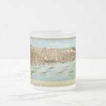 Bird's-eye View of the Fleet in San Francisco Bay, mugs