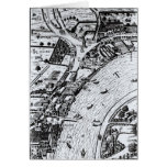 Bird's eye view of the River Thames Greeting Card