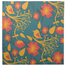 Birds & Flowers - Napkin