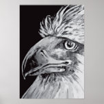 Birds Head and Beak, Black & White Poster