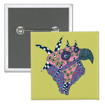 Bird's Head Pinback Buttons