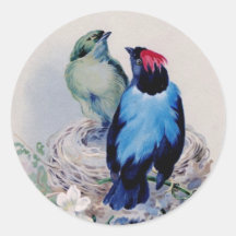 Birds in nest stickers