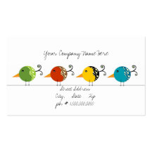 Birds keeping it simple. business card