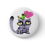 Birds Love Cats Pinback Button