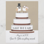 Birds Love Wedding Cake Personalized Flyer
