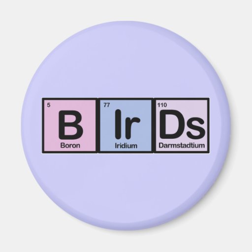 Birds made of Elements Refrigerator Magnet