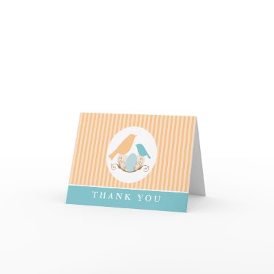 Birds Nest Baby Shower Thank You Cards by heartlocked