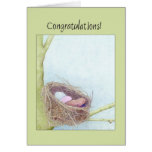 Bird's Nest Congratulations Card