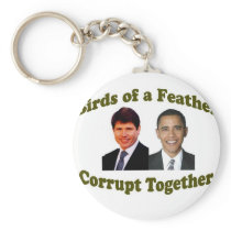 Birds of a Feather Corrupt Together Keychain