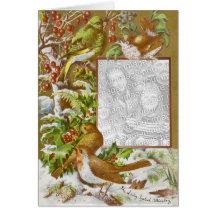 Birds of Winter Photo Template Greeting Card